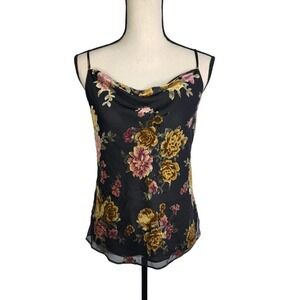 L'AGENCE Kay Cowl Camisole Velvet Floral Lined Tank Size XS NWT